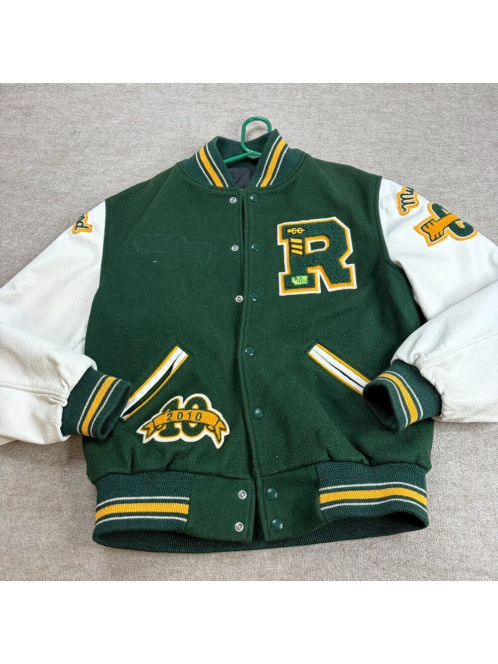 Dehen Jacket Small Varsity Redmont Mustangs Wool Leather